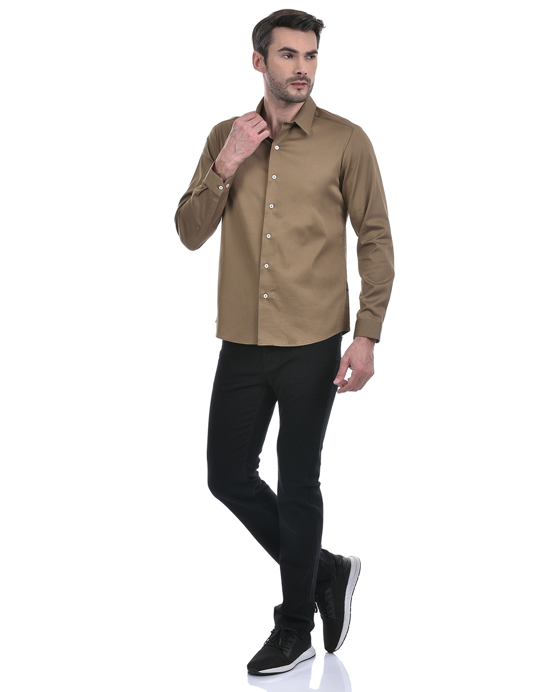 Numero Uno Men Solid Brown Shirt